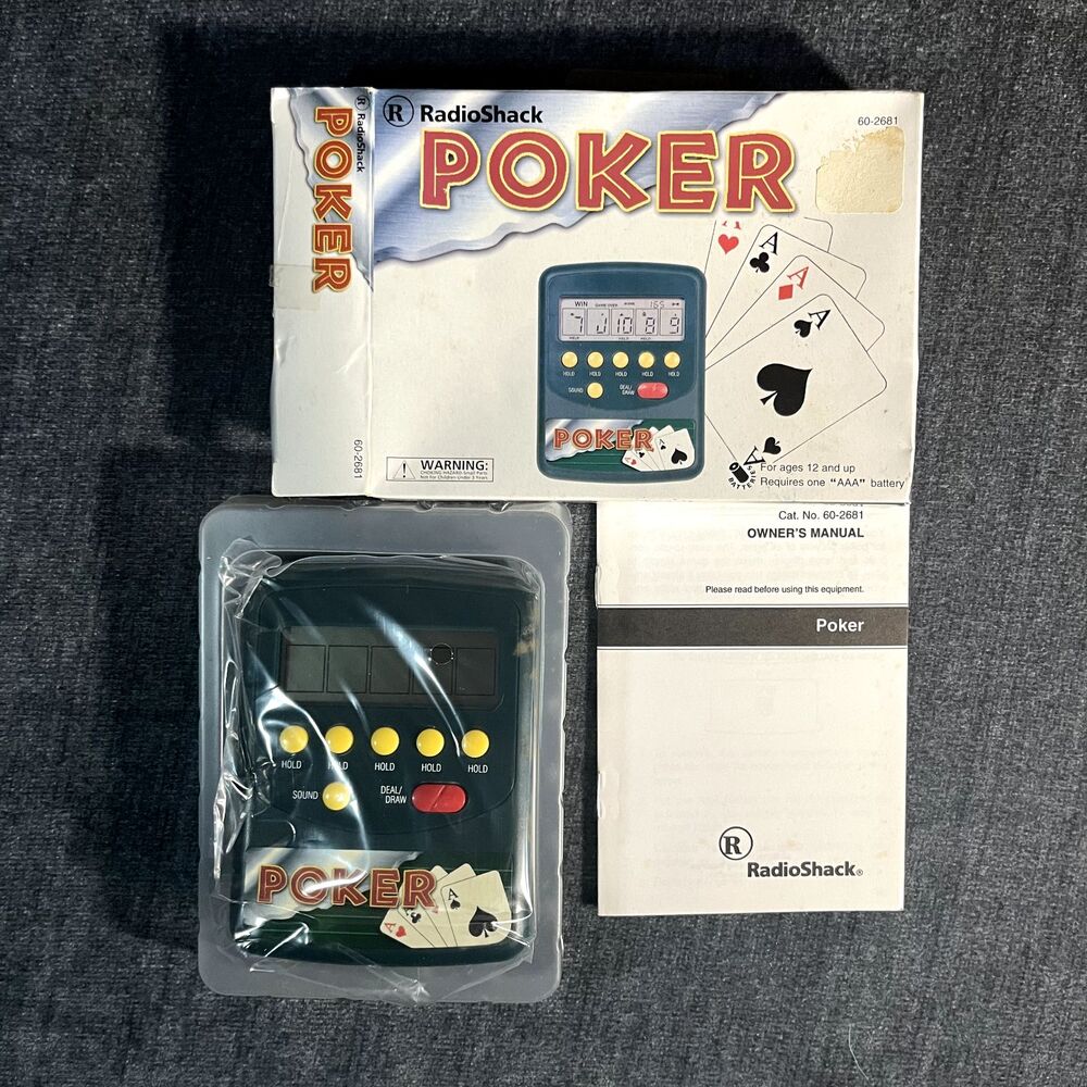 Vintage Radio Shack Poker Electronic Handheld Game #60-2681 Pocket size handheld